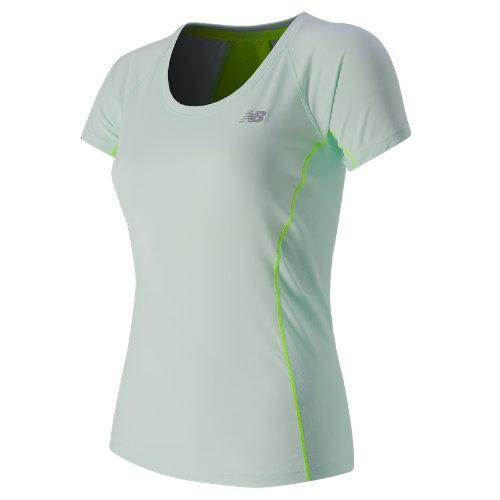 New Balance 53224 Women's Nb Ice Short Sleeve - Water Vapor, Hi-lite (wt53224whl)
