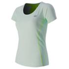 New Balance 53224 Women's Nb Ice Short Sleeve - Water Vapor, Hi-lite (wt53224whl)