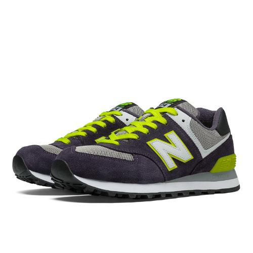 574 New Balance Women's 574 Shoes - Black, Yellow (wl574spy)