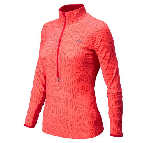 New Balance 5115 Women's Impact Half Zip Graphic - Fiji, Bright Cherry (wrt5115fij)