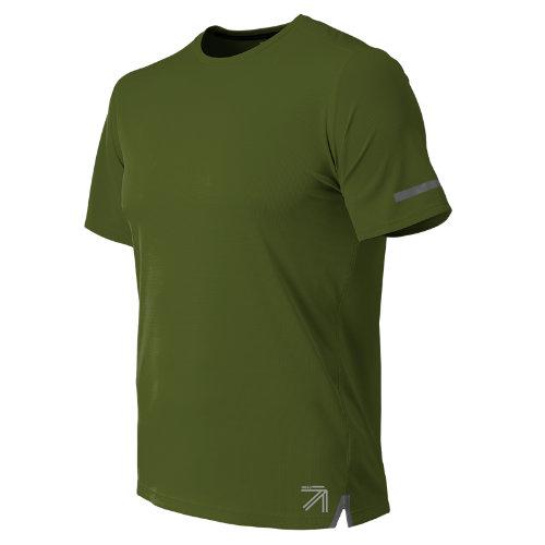 New Balance 71245 Men's J.crew Nb Ice 2.0 Short Sleeve Tee - Green (mt71245saf)