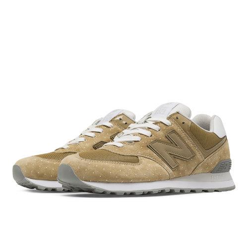 New Balance 574 Polka Dot Suede Men's Shoes - Tan (ml574pd)