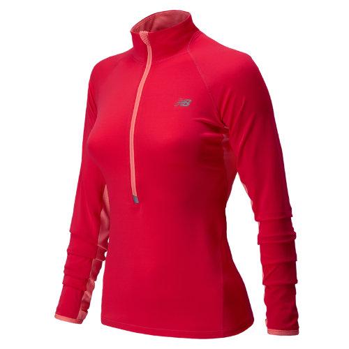 New Balance 5114 Women's Impact Half Zip - Bright Cherry, Fiji (wrt5114brc)