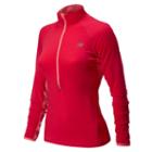 New Balance 5114 Women's Impact Half Zip - Bright Cherry, Fiji (wrt5114brc)