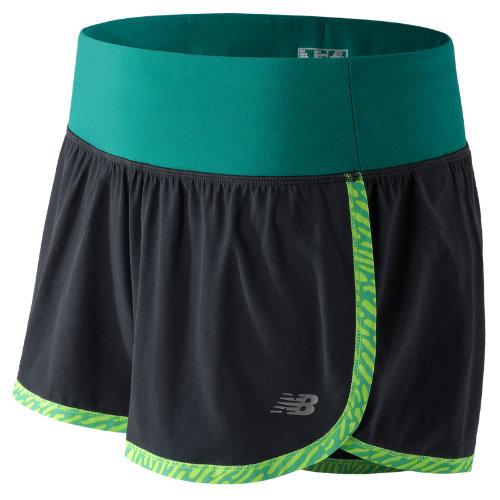 New Balance 61232 Women's Impact 3 Inch Short - Green (ws61232gal)