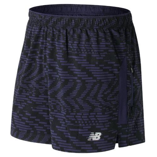 New Balance 71225 Men's Impact 5 Inch Printed Track Short - Navy (ms71225sgg)