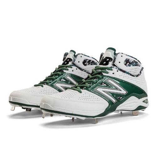 New Balance Mid-cut 4040v2 Metal Cleat Men's Mid-cut Cleats Shoes - White, Green (m4040oa2)