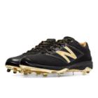 New Balance Low-cut Bold And Gold Hero 4040v3 Metal Cleat Men's Low-cut Cleats Shoes - Black, Gold (l4040bg3)
