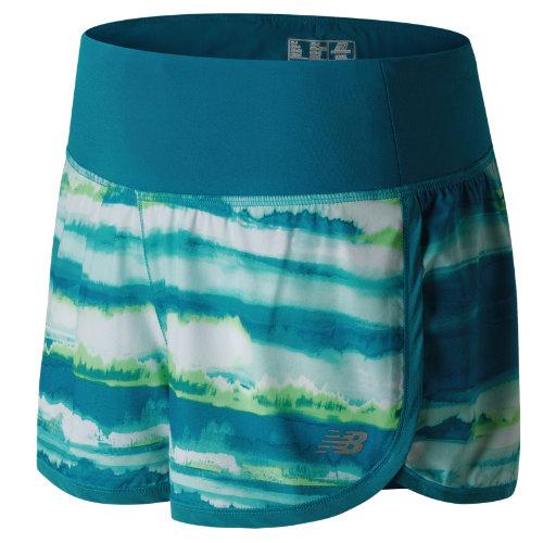 New Balance 71231 Women's Impact 3 Inch Short Print - Blue/white (ws71231dow)