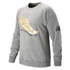 New Balance Men's & Women's Run Boston Wing Graphic Crew Sweatshirt - Grey (wt71816emlt)