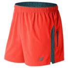 New Balance 63226 Men's Impact 5 Inch Track Short - Orange/green (ms63226ao)
