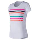 New Balance 73129 Women's Printed Accelerate Short Sleeve - White (wt73129wm)