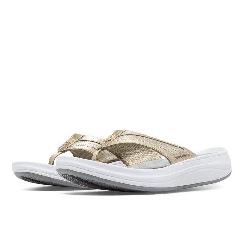 New Balance Revive Thong Women's Flip Flops Shoes - White/gold (w6028wgd)