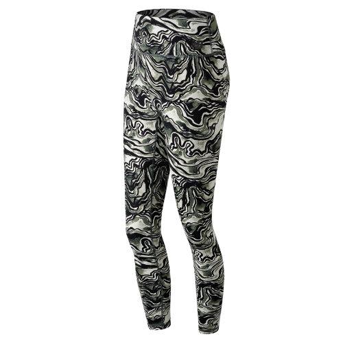 New Balance 73144 Women's High Rise Transform Printed Tight - Green/black/white (wp73144gb)