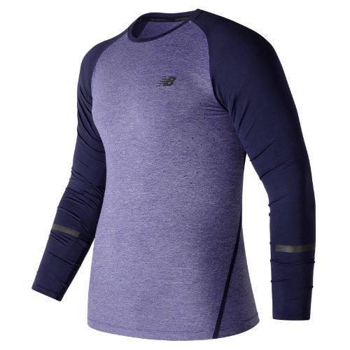 New Balance 61020 Men's Trinamic Long Sleeve Top - Navy (mt61020pgm)