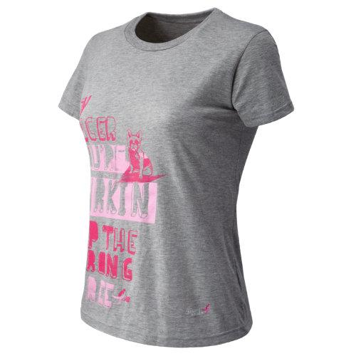 New Balance 4346 Women's Pink Ribbon Lace Up Barkin Tee - (rwgt4346)