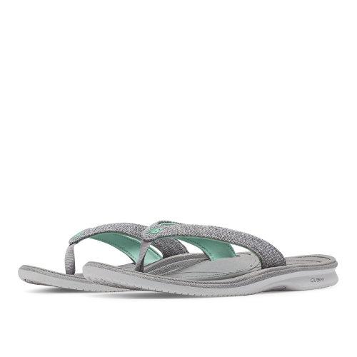 New Balance Cush+ Heathered Thong Women's Flip Flops Shoes - White/light Grey (w6073wgr)