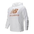 New Balance 91547 Men's Essentials Stacked Logo Po Hoodie - White (mt91547wm)