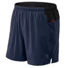 New Balance 73257 Men's J.crew 5 Inch Impact Hybrid Short - Navy (jms73257nv)