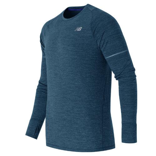 New Balance 53210 Men's Performance Merino Long Sleeve - Deep Water Heather (mt53210dwh)