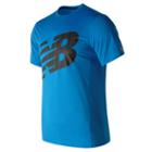 New Balance 71066 Men's Accelerate Graphic Short Sleeve - Blue/black (mt71066elb)