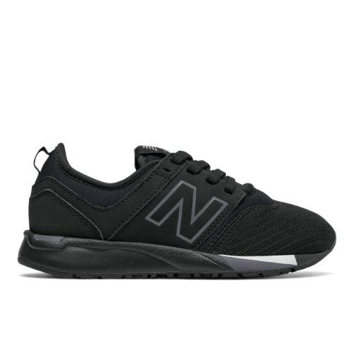 New Balance 247 Classic Kids' Pre-school Lifestyle Shoes - Black/white (kl247bwp)