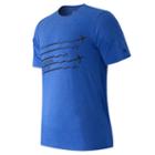 New Balance 71603 Men's United Nyc Half Planes Tee - Blue (mt71603vbl)