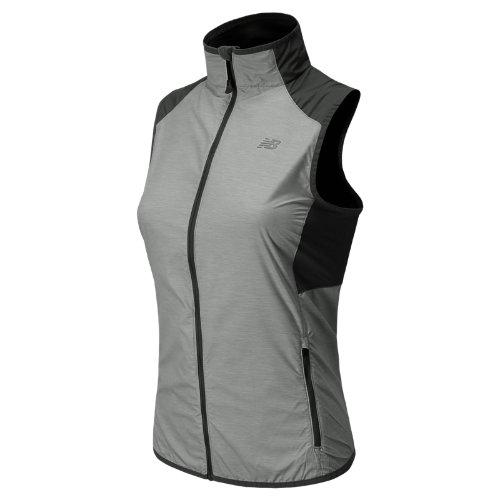 New Balance 5129 Women's Surface Run Vest - Black, Grey, Anthracite Heather (wrv5129bgr)