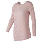 New Balance 73450 Women's Long Sleeve Layering Tee - Pink (wt73450fdr)