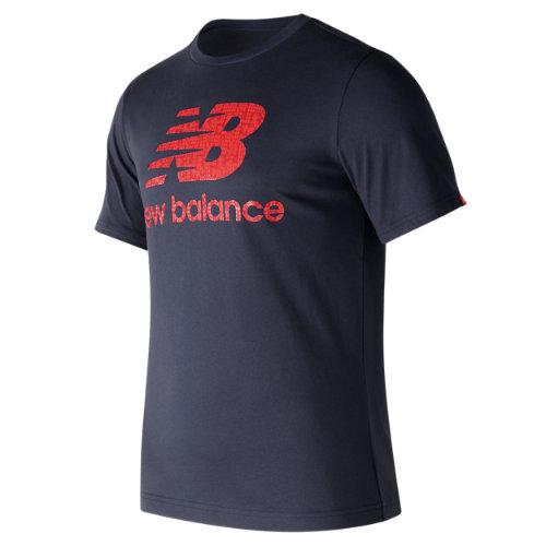 New Balance 73589 Men's Essentials Filled Logo Tee - Navy (mt73589dcl)