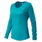 New Balance 53142 Women's Accelerate Long Sleeve - Sea Glass (wt53142sgl)