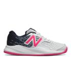 New Balance 696v3 Women's Tennis Shoes - White/pink/navy (wc696al3)