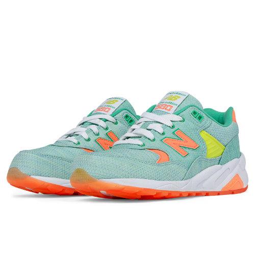 New Balance 580 Sorbet Women's Running Classics Shoes - Mint, Peach, Lime (wrt580st)