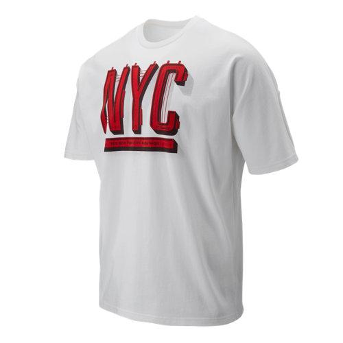 New Balance 93514 Men's Nyc Marathon Nb Optiks Oversized Tee - White (mt93514mwt)