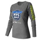 New Balance 63134 Women's United Nyc Half Finisher Ls Tee - Grey (wt63134vbkh)