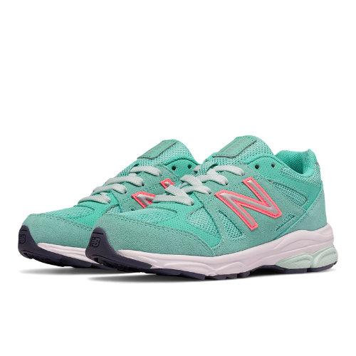 New Balance 888 Kids Running Shoes - Green/pink (kj888ggg)