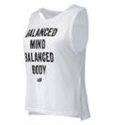 New Balance 71471 Women's Cotton Graphic Tank - White (wt71471wt)