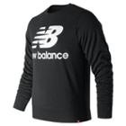 New Balance 91548 Men's Essentials Stacked Logo Crew - Black (mt91548bk)