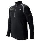 New Balance 41717 Men's Hocr Impact Half Zip - Black, Lead (mt41717pbk)