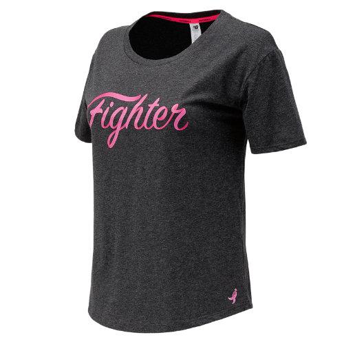 New Balance 73124 Women's Pink Ribbon Heather Tech Graphic Tee - Grey (rwt73124bkh)