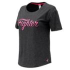 New Balance 73124 Women's Pink Ribbon Heather Tech Graphic Tee - Grey (rwt73124bkh)