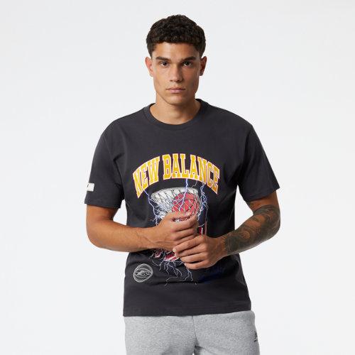 New Balance Men's Nb Hoops Merged Era's Graphic Tee