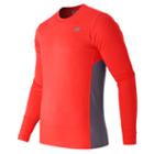 New Balance 53060 Men's Accelerate Long Sleeve - Flame, Harbor Blue (mt53060fhb)