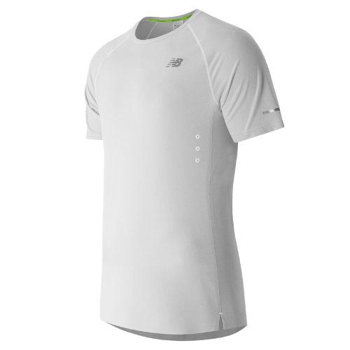 New Balance 61218 Men's Precision Run Short Sleeve - White (mt61218wt)