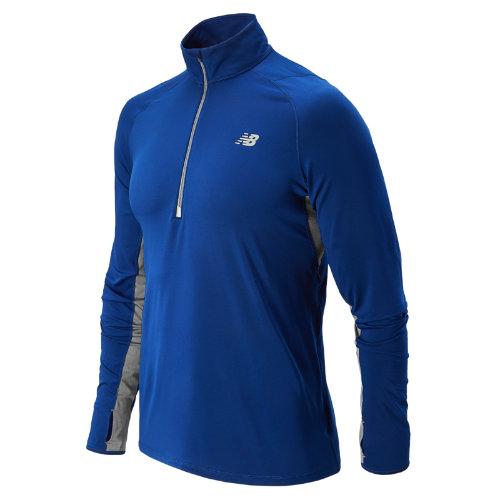 New Balance 5114 Men's Impact Half Zip - Optic Blue, Steel Grey (mrt5114otb)