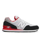 New Balance 574 Men's 574 Shoes - Black/red (ml574nsb)