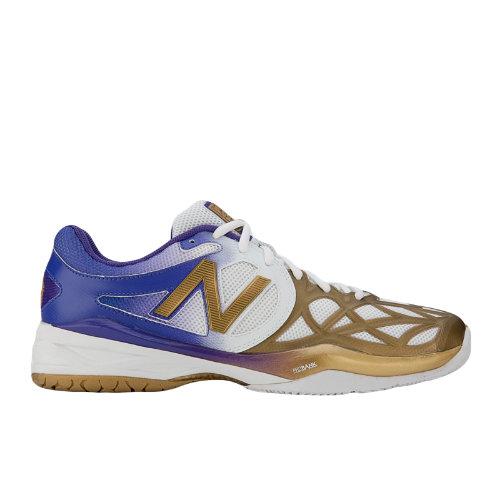 New Balance Limited Edition Uk 996 Men's Tennis Shoes - White, Purple, Gold (mc996gsw)
