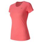 New Balance 53150 Women's Heathered Short Sleeve Tee - Pink (wt53150guh)