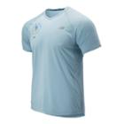 New Balance 93200 Men's Nyc Marathon Impact Run Mesh Short Sleeve - Blue (mt93200mwkh)