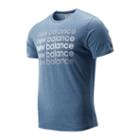 New Balance 93083 Men's Graphic Heathertech Tee - Blue (mt93083blp)